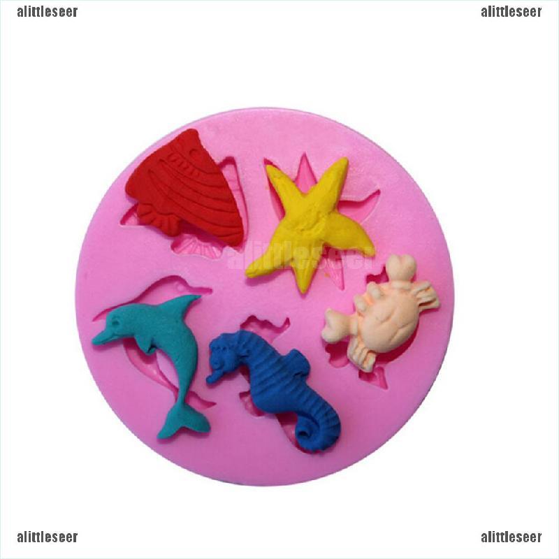 NEW 1 Khuôn Silicon Tạo Hình Bãi Biển Trang Trí Bánh