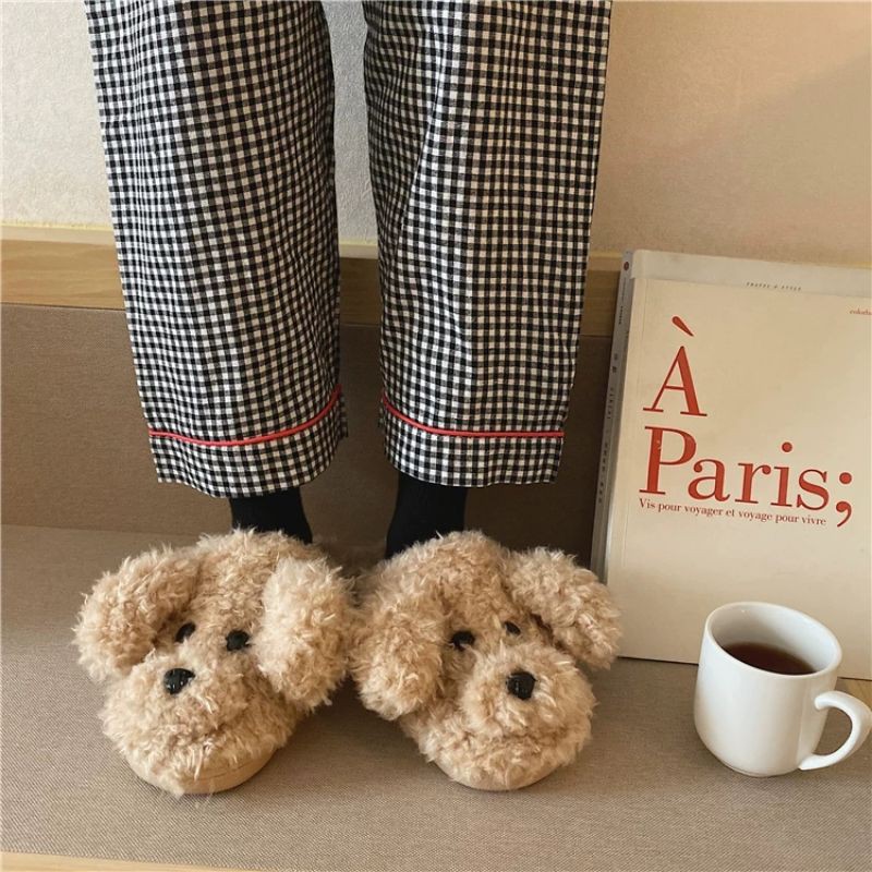 Dép bông đi trong nhà dép chó bông