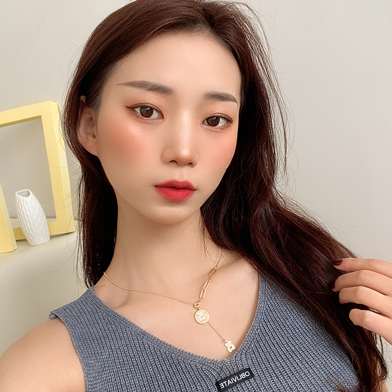 Vòng Cổ Hợp Kim Mặt Gấu Chống Dị Ứng Cho Nữ