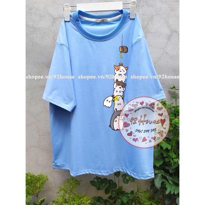 Áo thun nam nữ unisex chuột nhỏ freesize form rộng tay lỡ / Áo phông cute