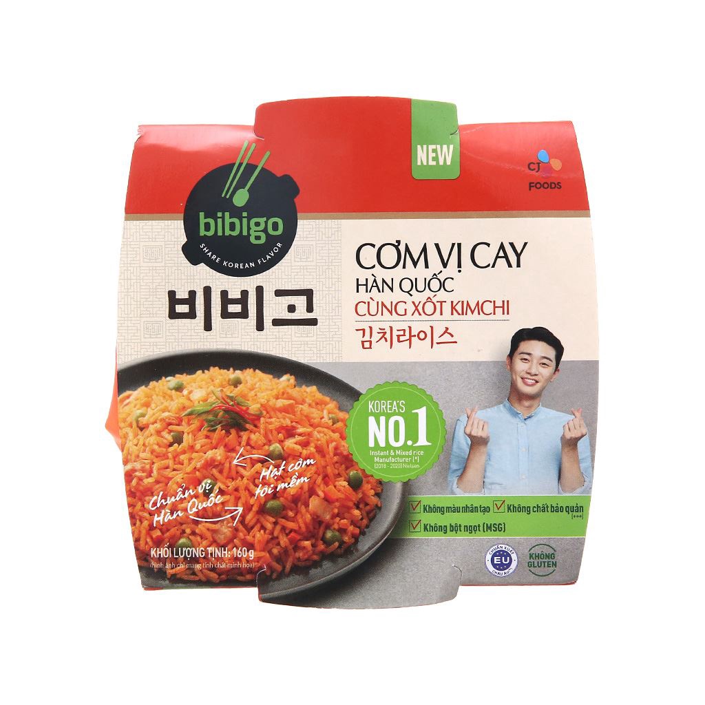 Cơm ăn liền Bibigo vị Cay Hàn Quốc cùng Xốt kim chi 160g