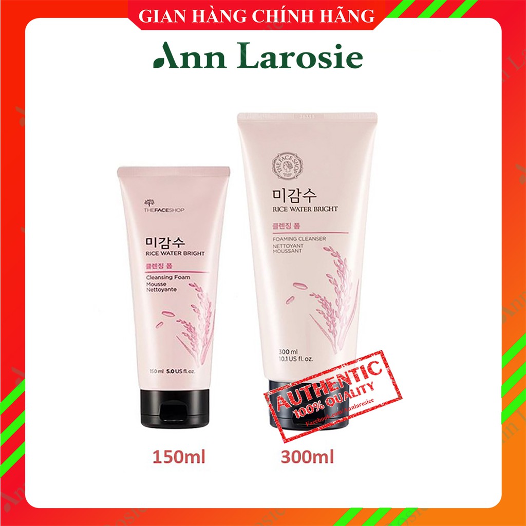 Sữa Rửa Mặt Gạo The Face Shop Rice Water Bright Cleansing Foam các size