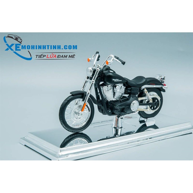 XE MÔ HÌNH HARLEY DAVIDSON 2006 Dyna Street Bob 1:18 MAISTO (ĐEN)