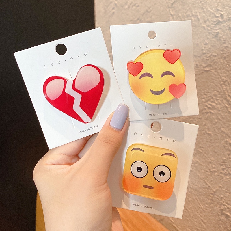 Kẹp Tóc Hình Emoji Dễ Thương Cho Nữ