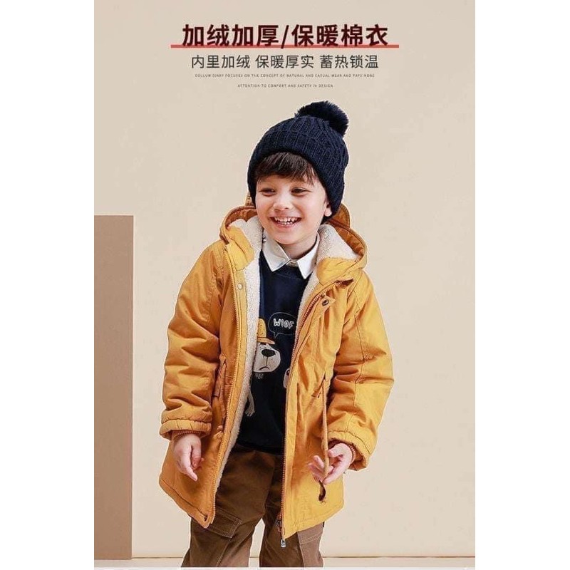 Áo parka xuất khẩu lót lông cao cấp cho bé