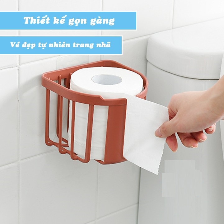 Giỏ Đựng Giấy Vệ Sinh Dán Tường Tiện Ích, Khay Đựng Đồ Đa Năng