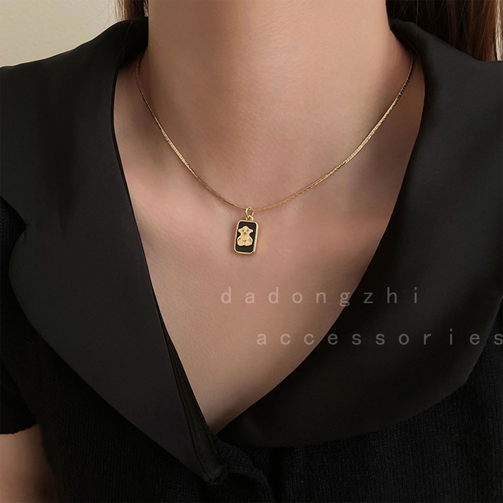 Dây Chuyền Thiết Kế Mặt Hình Gấu Đơn Giản Sang Trọng Thanh Lịch Cao Cấp