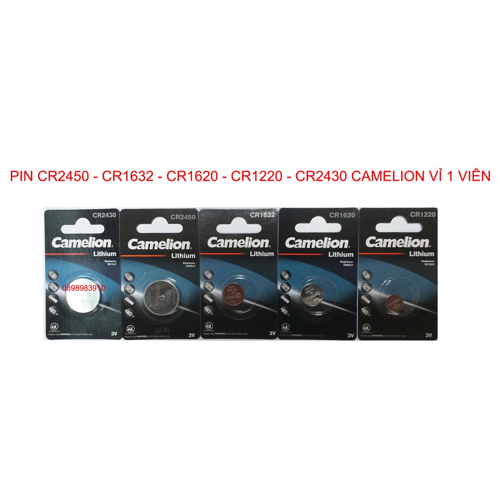 1 viên pin CAMELION CR2032 / CR2025 / CR2016 / CR1632 / CR2450 / CR1620 / CR1220 / CR1616 / CR2430 lithium 3V