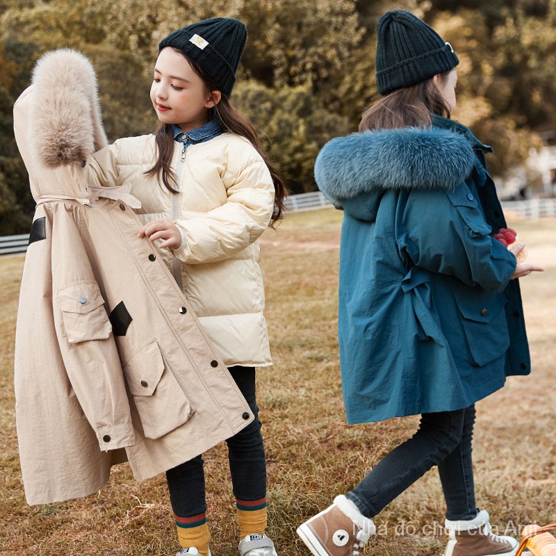 Children Overcoat Girls Coat Thick Long Winter Children's Clothes