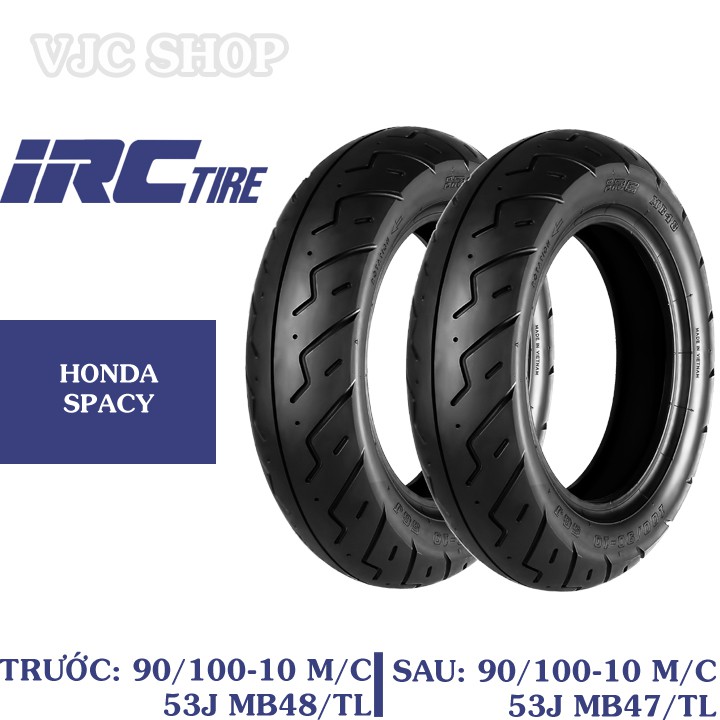 Vỏ Xe SPACY chính hãng IRC MB48 90/100-10 TL loại không dùng ruột