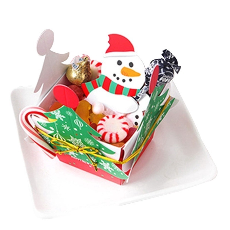 Set 50 miếng giấy dành cho gắn trang trí kẹo mút phong cách Giáng Sinh