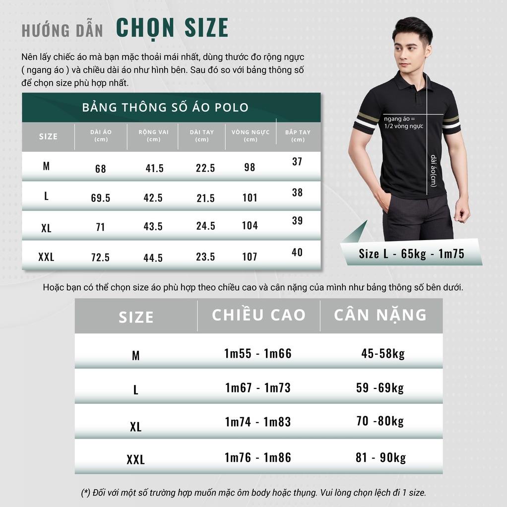 Áo Polo Nam PAREL ATINO phối viền trẻ trung vải cá sấu Cotton cao cấp thoáng mát APL2108