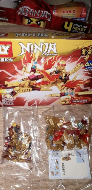 Lắp ráp 1 hộp LegoNinja Rồng 68092 có trên 150 chi tiết