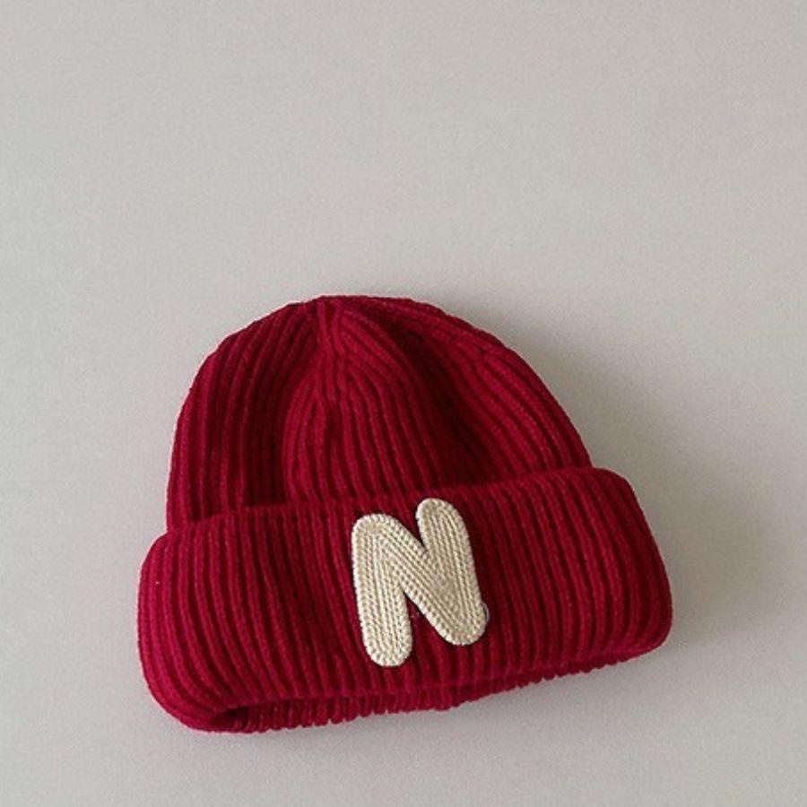 Mũ len beanie chữ N cho bé  - M086, phụ kiện thời trang thu đông 2022