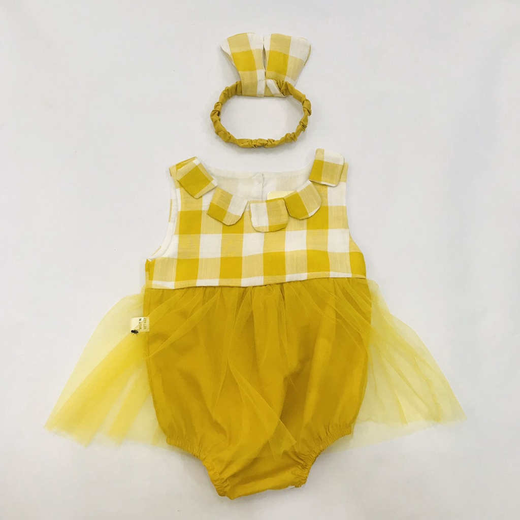 Váy Body Bé Gái Chất Đũi Mềm Nhẹ Mát Size 5-10kg