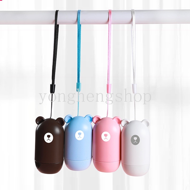 Con Dấu Lăn Hình Gấu Dễ Thương Có Dây Buộc Bảo Vệ Sự Riêng Tư
