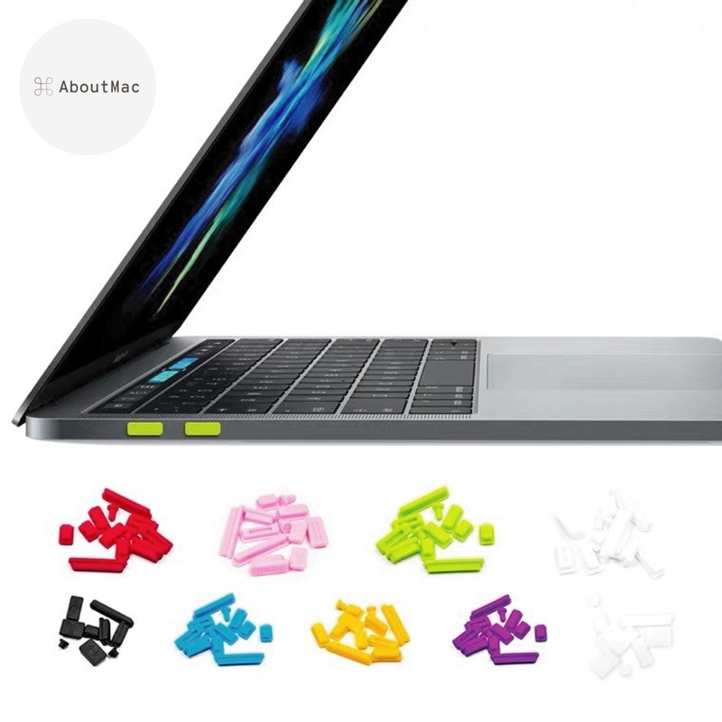 Set 9 Nút Silicon Chống Bụi Cho Ổ Cắm Laptop Notebook Macbook - Màu Ngẫu Nhiên