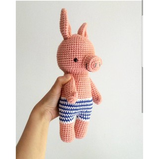 Chú heo hồng xinh/ Handmade Len Bông nhập khẩu an toàn cho bé/ MeeDuosHandmade