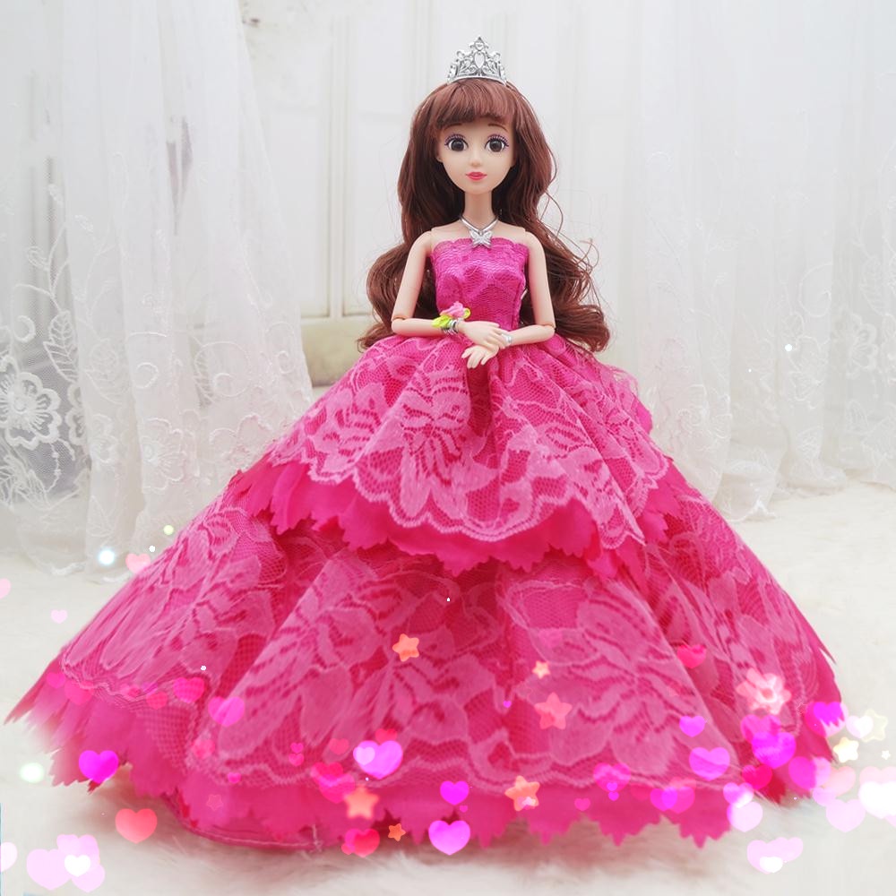 ☏❄☎ Kính áp tròng mỹ phẩm 3D ăn mặc cho búp bê Barbie bộ trẻ em cô gái món quà siêu cổ tích công chúa