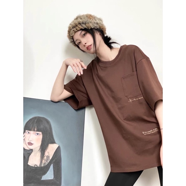 Áo Thun MOOD Thêu Xù Cotton 100% Form Rộng Nam Nữ Unisex