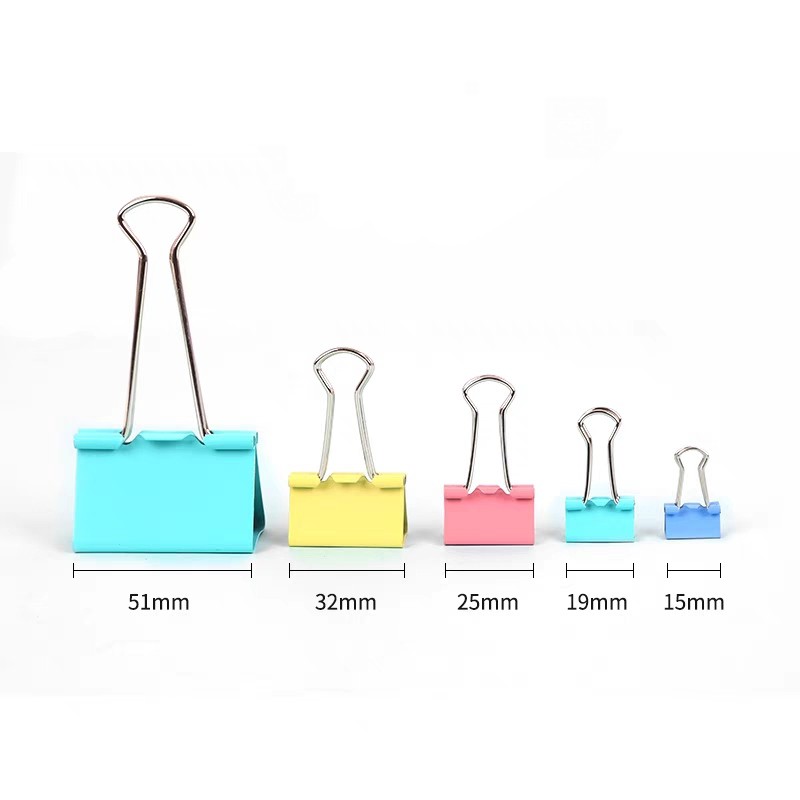 Bán Lẻ Kẹp Tài Liệu Giấy Tờ Văn Phòng Đủ Size - Kẹp Bướm Nhiều Màu Pastel