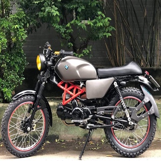 Tai bắt đèn pha xe máy classic cafe racer tracker