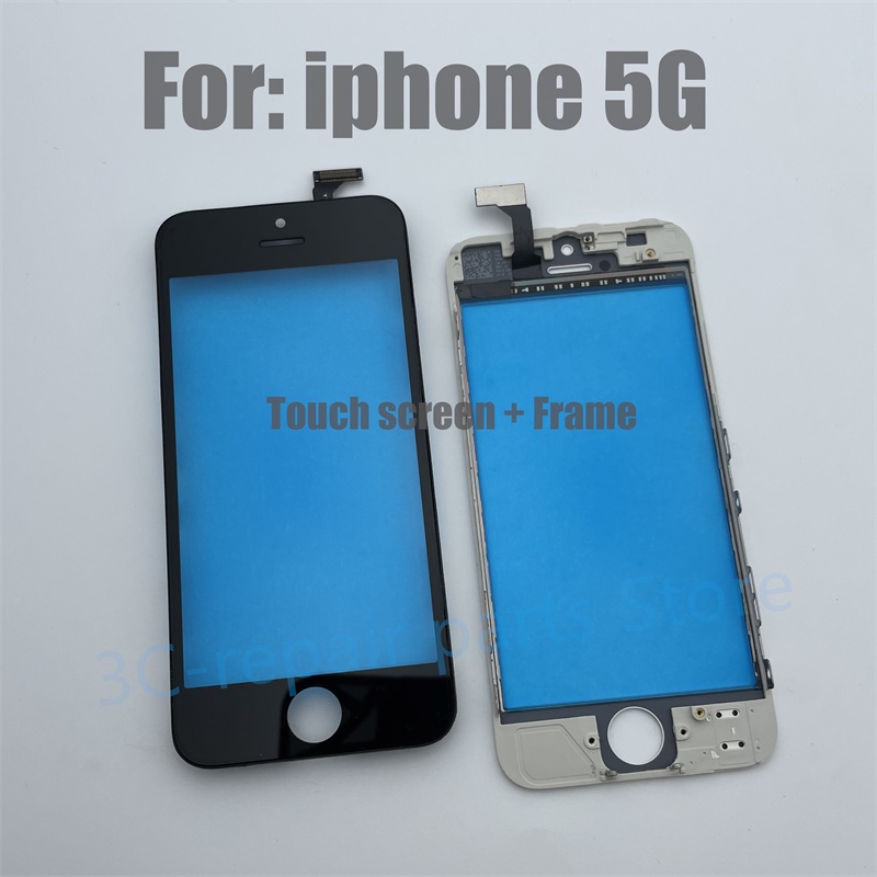 Màn hình cảm ứng mới + Khung viền cho iphone 5 5S 5C 6 6S Plus iphone 7 7plus 8 8plus Bộ số hóa kính phân tán Kính ngoài