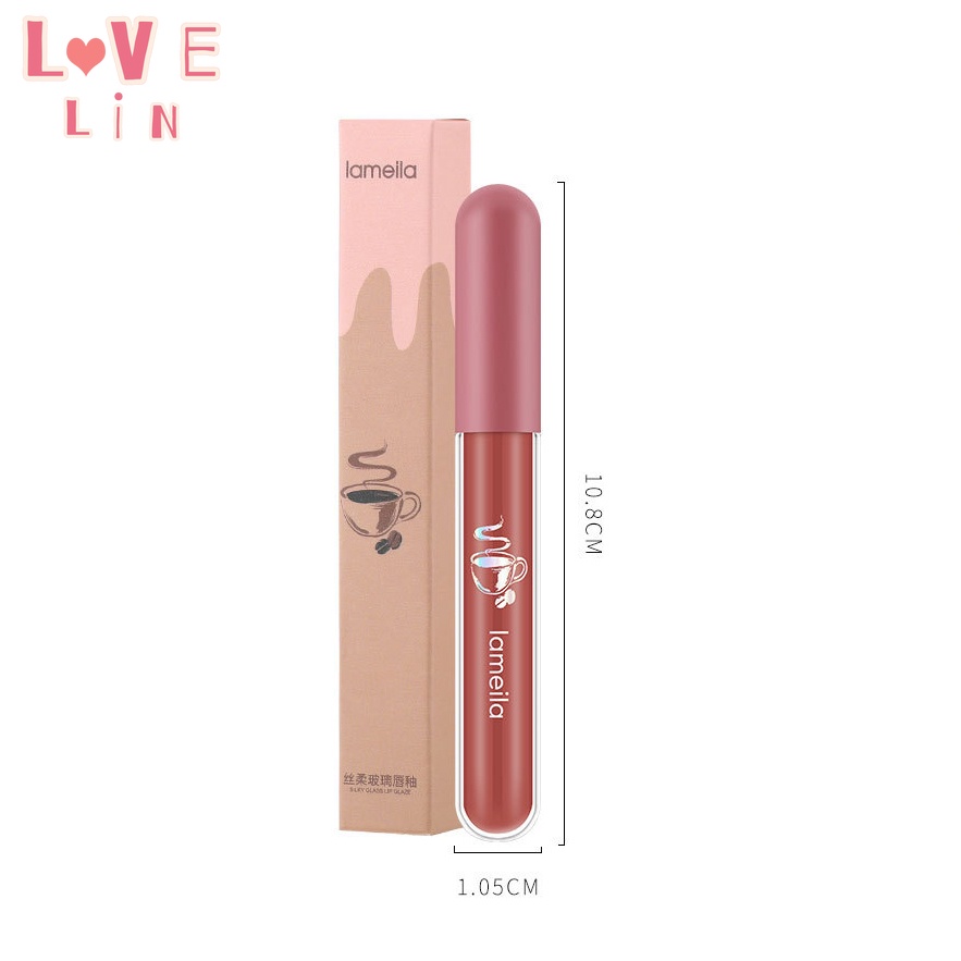 LAMEILA Son Bóng Dạng Lỏng Dưỡng Ẩm Mềm Mịn Dưỡng Ẩm Dành Cho Nữ 1041