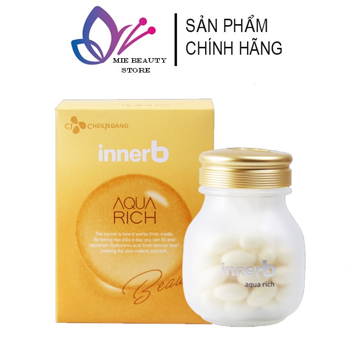 Viên Uống Cấp Nước Aqua Rich 70 Viên Hàn Quốc, Collagen Innerb Giúp Cấp Ẩm Ngăn Ngừa Lão Hóa Da Hiệu Qủa