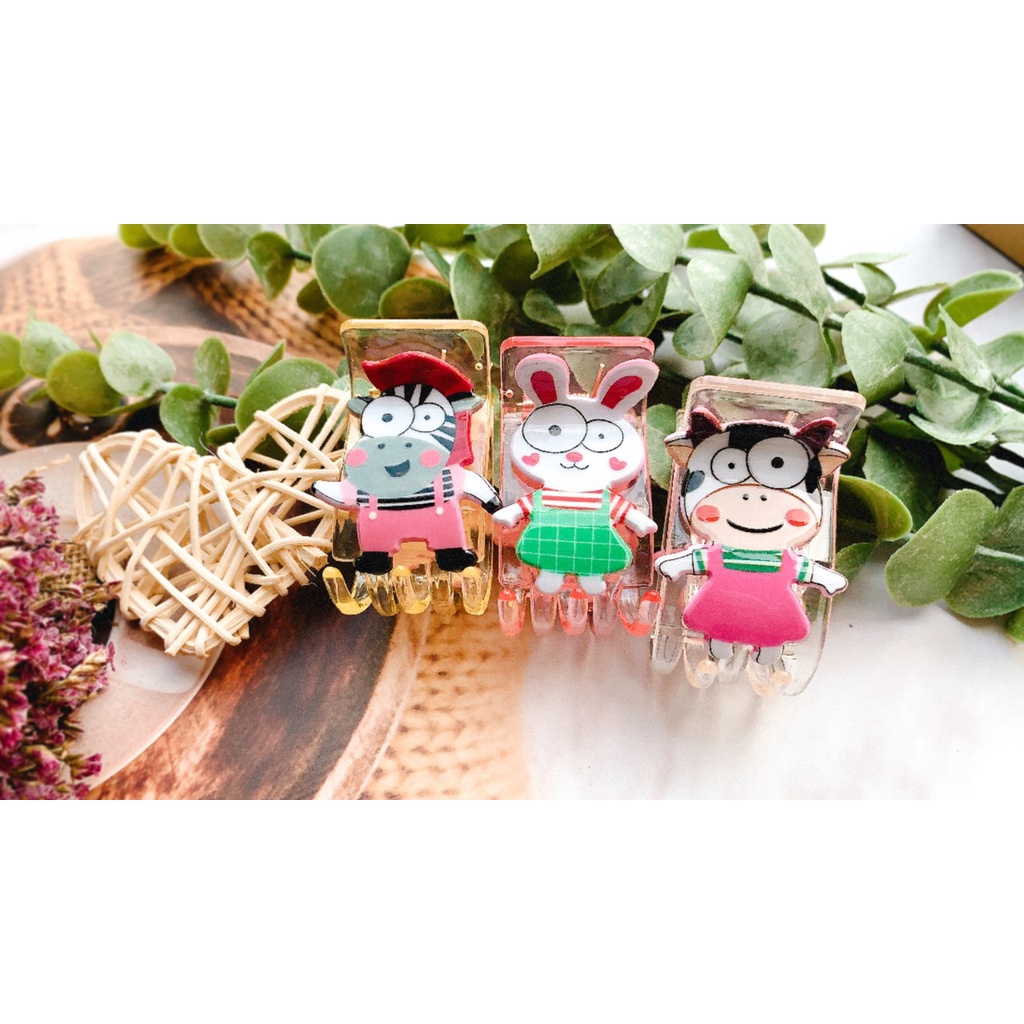 Kẹp Càng Cua Trong Suốt Hình Gấu Brown Mặt Thú Hoạt Hình Kiểu Dáng Siêu Đẹp, Siêu Xinh, Dễ Thương SiêuThích