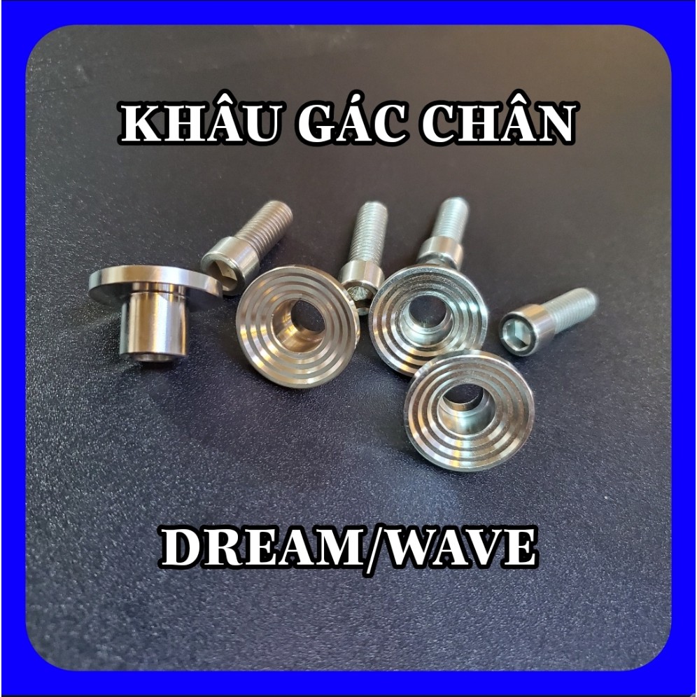 KHÂU GÁC CHÂN SAU TBT INOX 304 DÀNH CHO WAVE/DREAM CÁC ĐỜI.