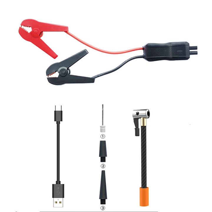 Bộ kích nổ kiêm bơm hơi và sạc dự phòng cho xe ô tô 12V - LC302 - Mia SHop