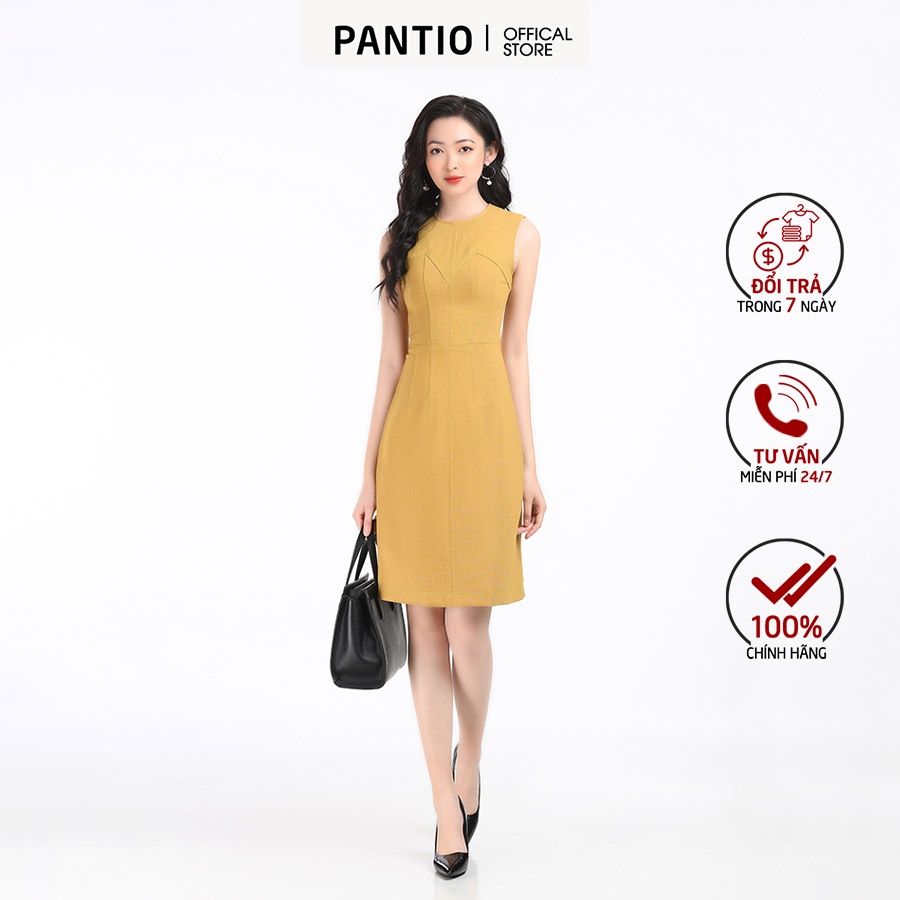 Đầm công sở chất liệu thô mềm không tay dáng ôm FDC92670 - PANTIO
