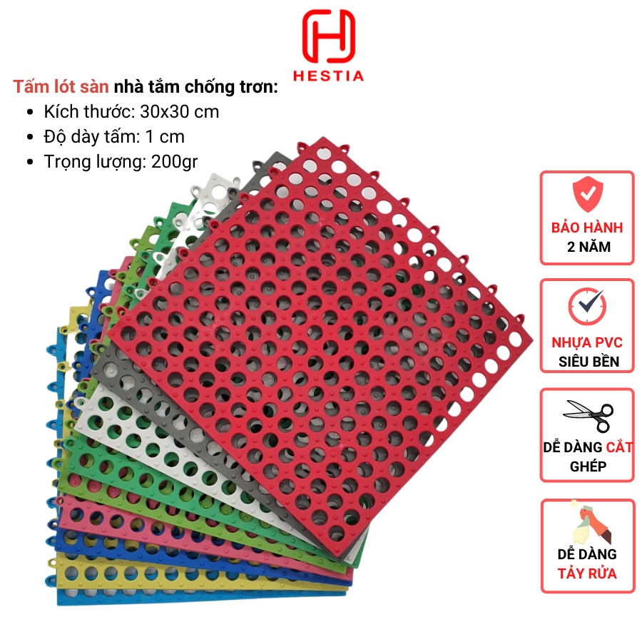 Tấm Nhựa Lát Sàn Nhà Vệ Sinh, Chống Trơn Trượt Sàn Nhà Tắm, Đầy Đủ Các Màu Sắc