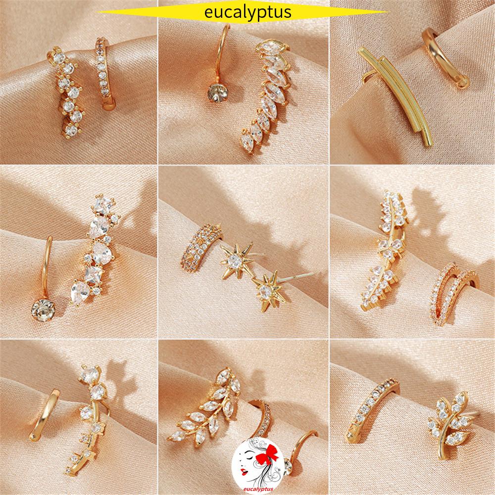 Khuyên Kẹp Vành Tai Bằng Hợp Kim Thời Trang Cho Nữ|Khuyên Vành Tai Không Xỏ