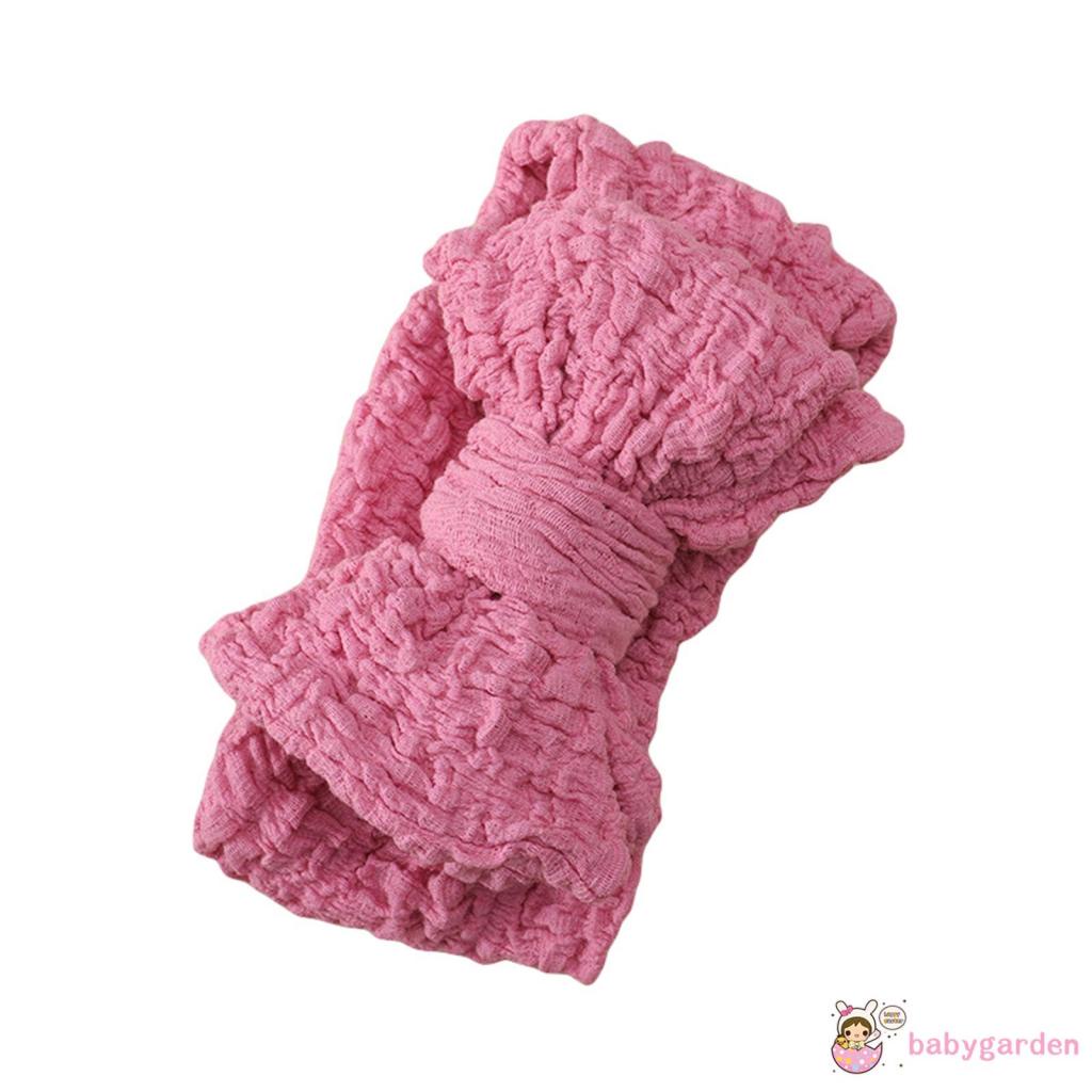 Babygarden- Băng Đô Thắt Nơ Màu Trơn Trang Trí Có Thể Tái Sử Dụng Cho Bé Gái Sơ Sinh