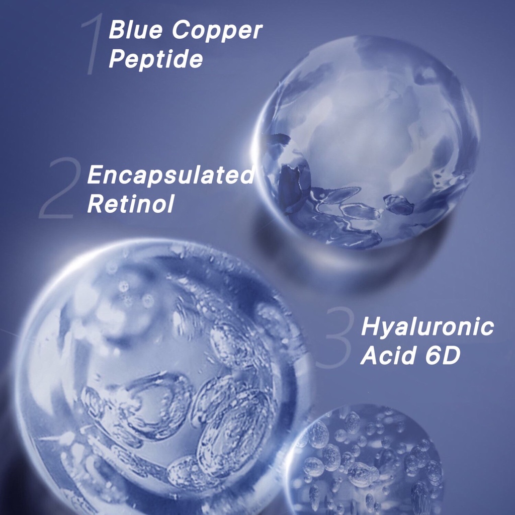 [LUCENBASE] Tinh chất Blue Copper Peptide Essence chống lão hóa dưỡng ẩm giảm viêm phục hồi da căng mịn 30ml