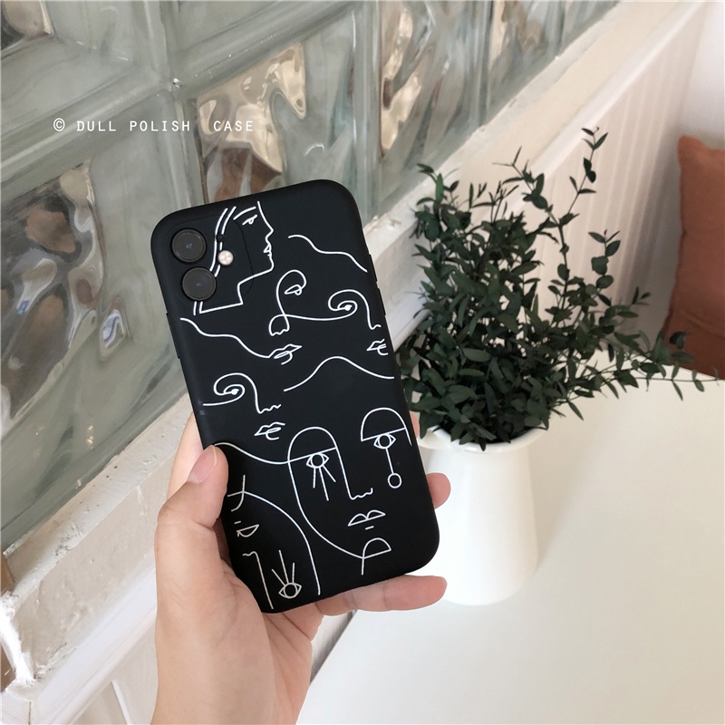 Ốp Điện Thoại Silicon Hình Chân Dung Tối Giản Cho Xiaomi redmi Note 11 / cute / Square / 10 / 8 / 9 / 7 / A / C / ultra / T / K40 / 50 / 4pro / S / Gaming / PRO
