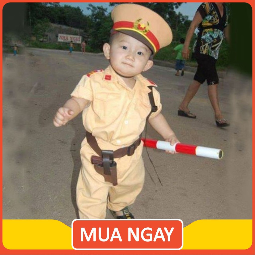 Bộ quần áo công an trẻ em - đầy đủ phụ kiện siêu HOT