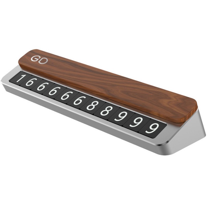 Bảng số điện thoại để taplo GD (đế kim loại + mặt gỗ) | BigBuy360 - bigbuy360.vn