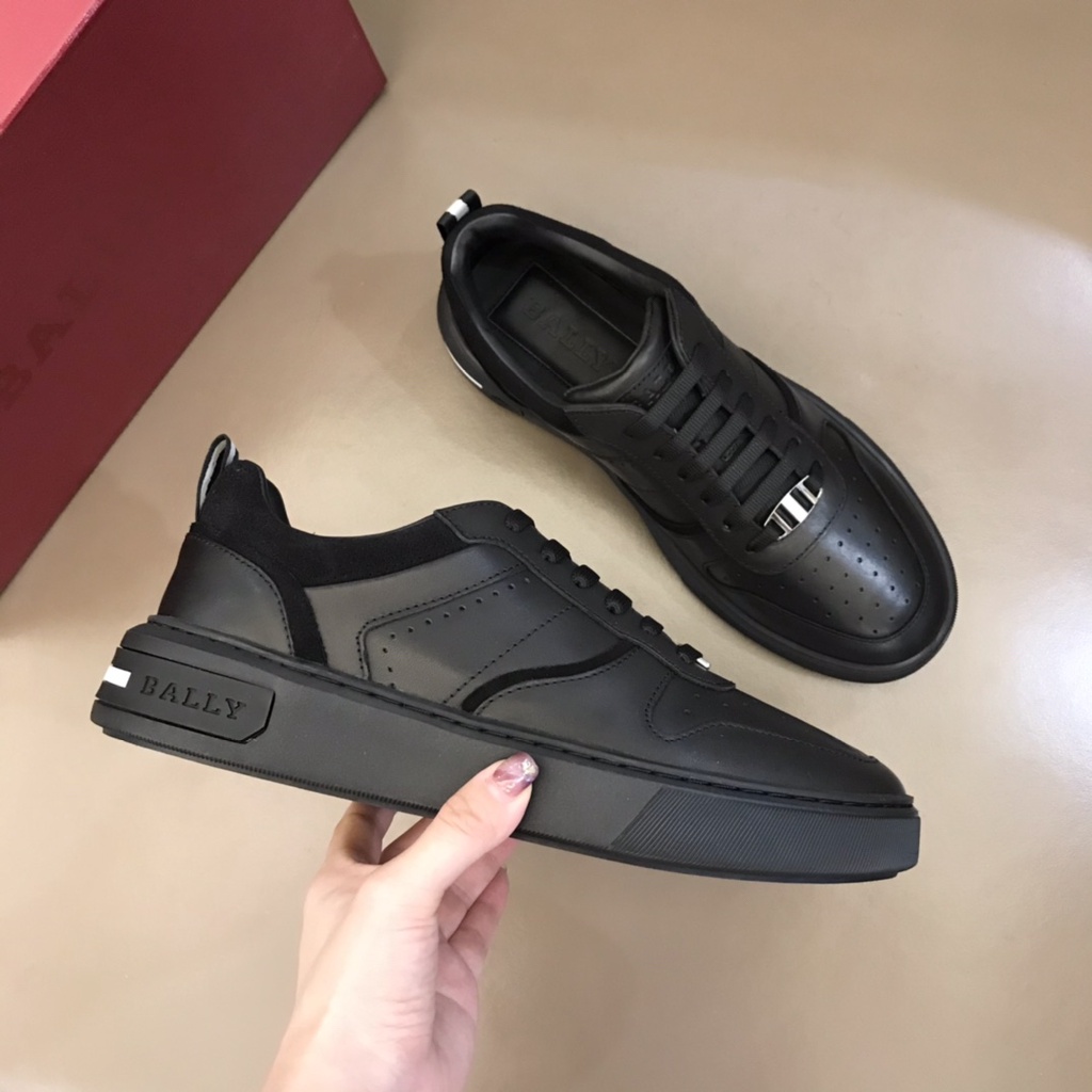 Giày sneakers nam da thật cao cấp Bally thiết kế tối giản, năng động