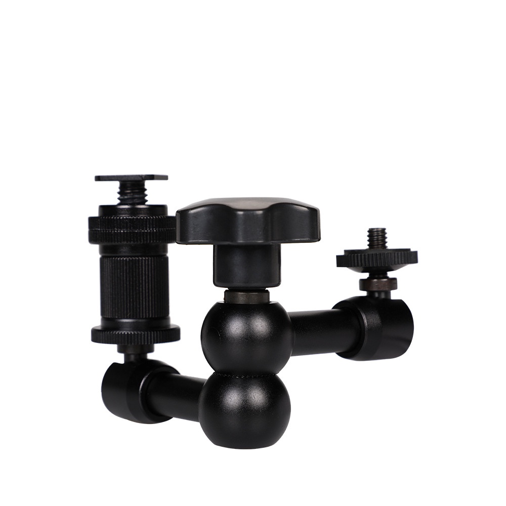 Combo bộ tay khớp nối đa năng magic arm kích thước 7 inch + kẹp càng cua kim loại kích thước lớn hàng chính hãng