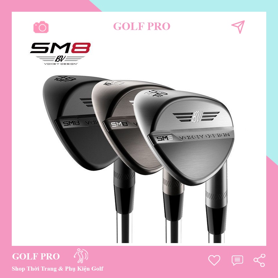 Gậy golf kỹ thuật Titleist Vokey SM8 2 màu trắng bạc cao cấp shop GOLF PRO GK001