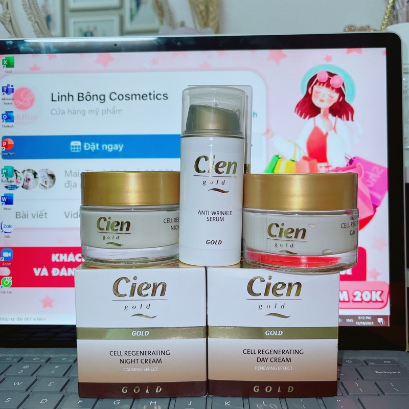 KEM DƯỠNG CHỐNG LÃO HÓA TỪ TINH CHẤT VÀNG CIEN GOLD CRÈME ANTI-ÂGE 50ML