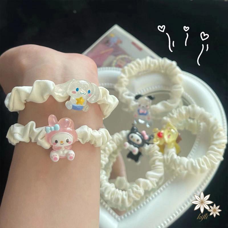 【kifli】Dây Cột Tóc Cao Su Họa Tiết Hoạt Hình Xinh Xắn Cho Bé Gái
