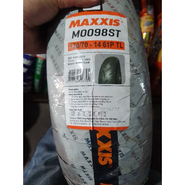 Vỏ  maxxis 120/70 -14 , xe PCX