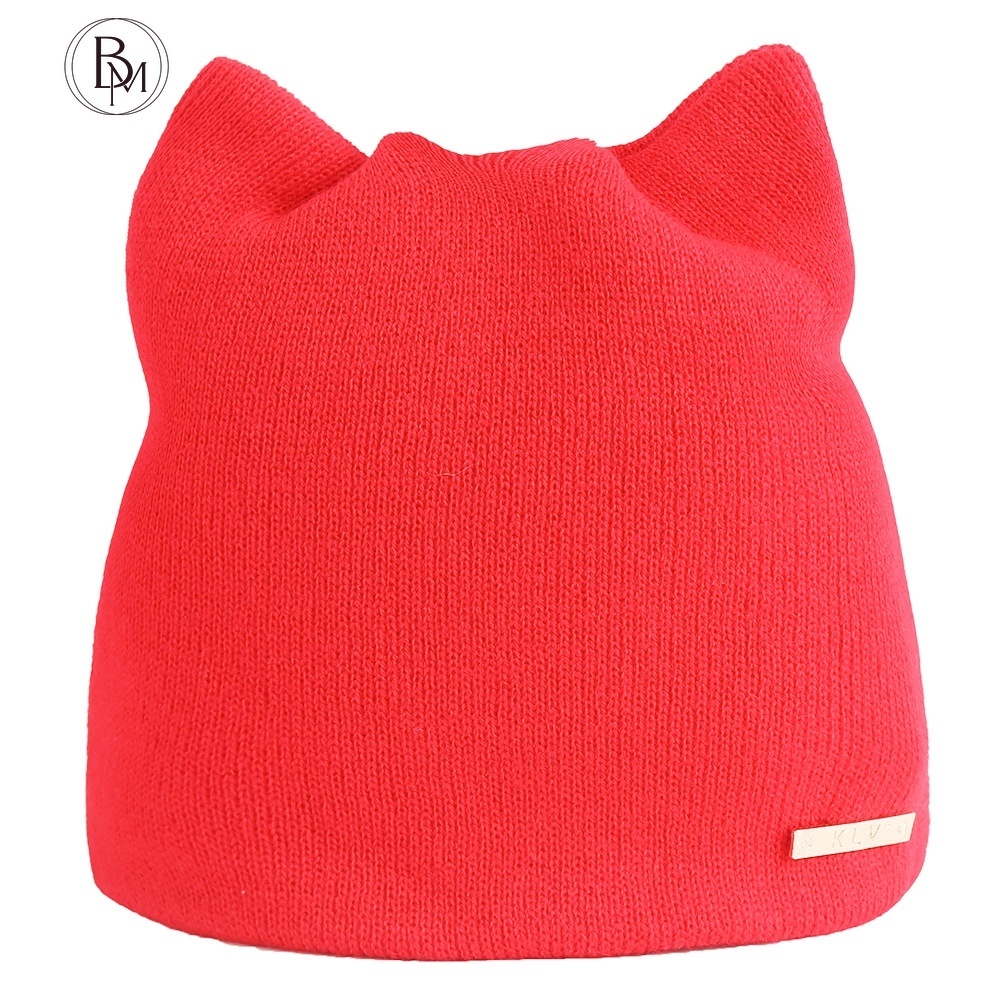 Mũ len BANMA phong cách tai mèo màu sắc nhã nhặn