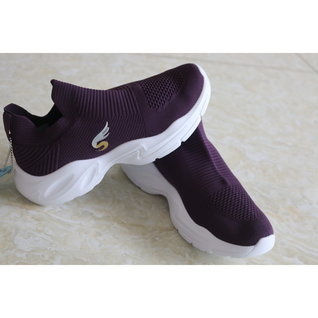 Giày thể thao nam nữ 💖FREESHIP💖 Giày tập gym Sneaker Sshoes - không dây, đi bộ, tập gym êm ái K8966-6-PURP