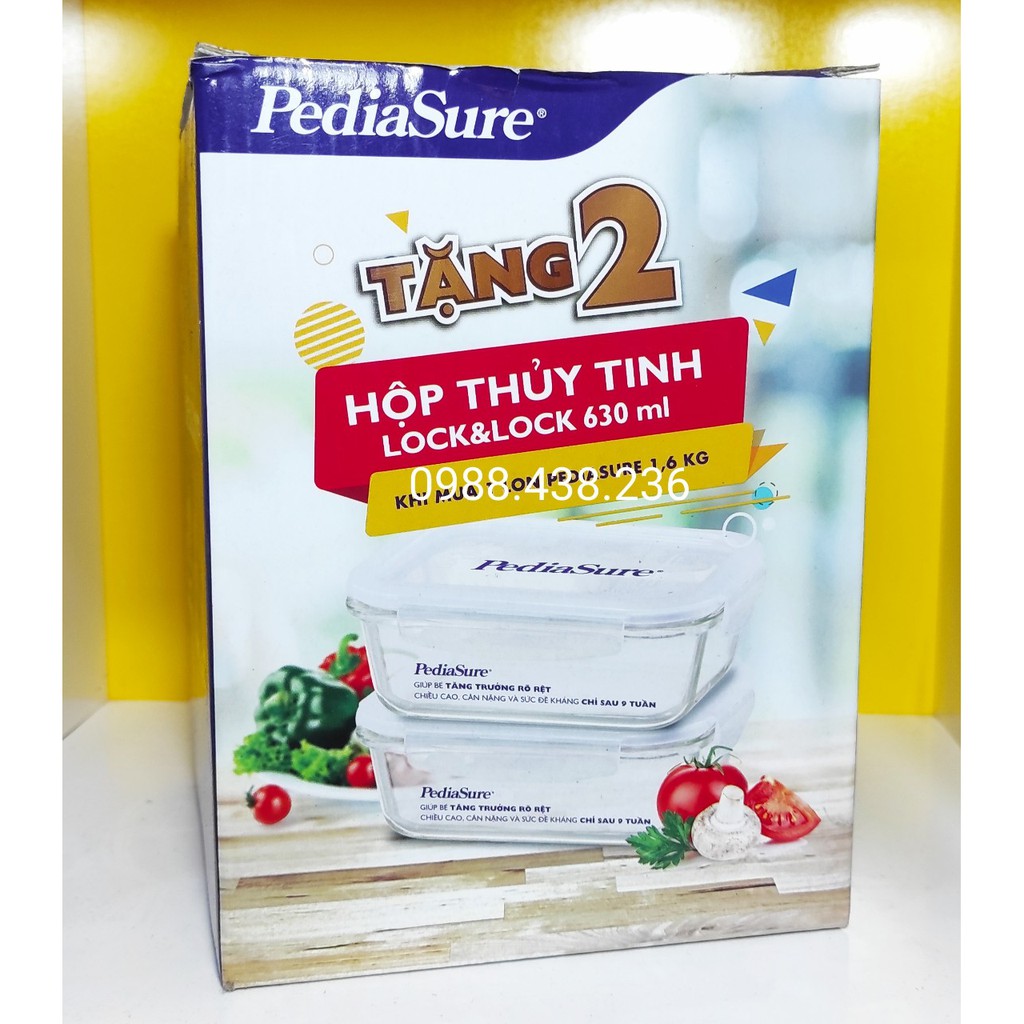 Combo 2 Hộp Thủy Tinh Lock&amp;Lock 630ml