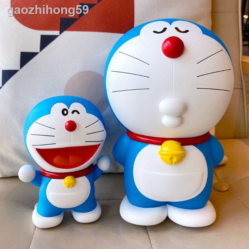 ☽Ống heo tiết kiệm chống rơi hình Doraemon đáng yêu cho bé